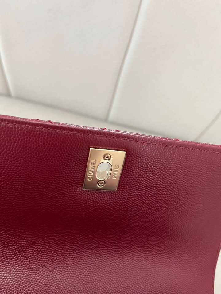 Chanel Coco Handle 9.5 Burgundy Lambskin Light Gold Hardware — Pre-Owned