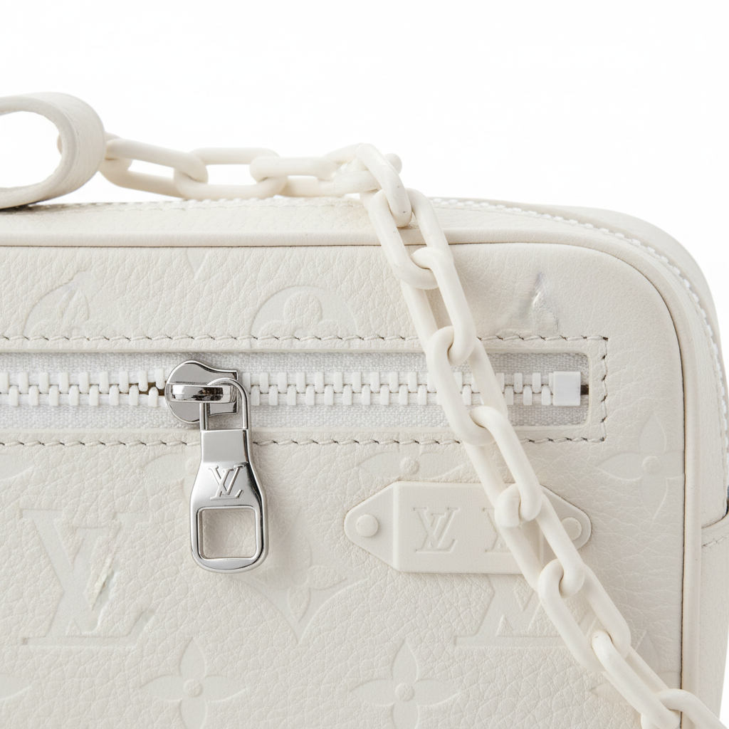 Louis Vuitton Volga Clutch – LV logo and zipper detail