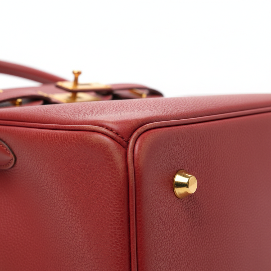 Hermès Birkin 30 Rouge Casaque Epsom GHW - Corner & Stitching Detail