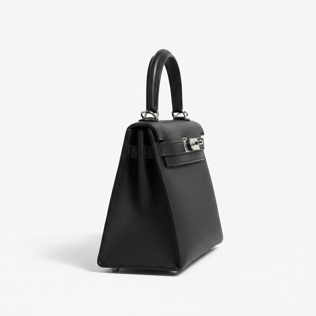 Hermès Kelly 25 Togo Black - Side profile