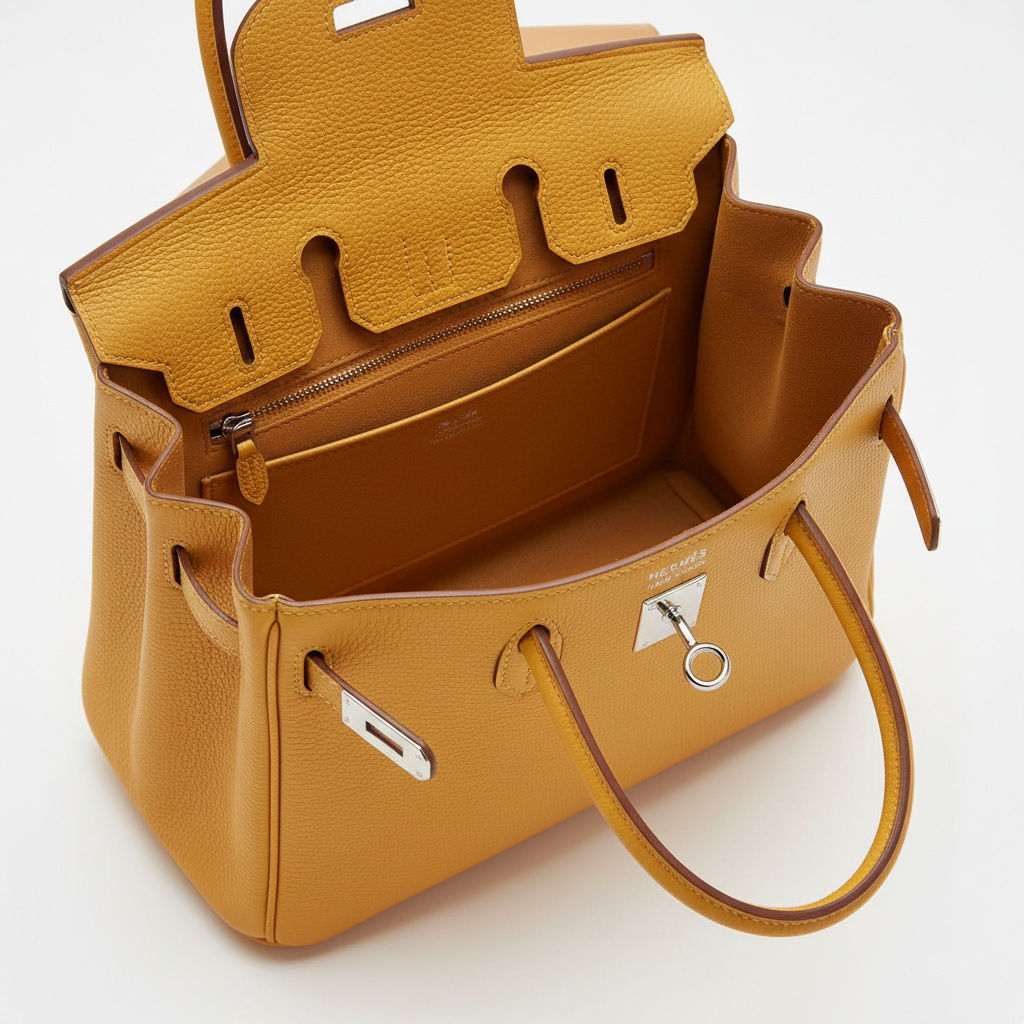 Hermès Birkin 30 Yellow – Interior