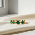 Van Cleef & Arpels Vintage Alhambra Bracelet 5 Malachite Motifs in 18k Yellow Gold