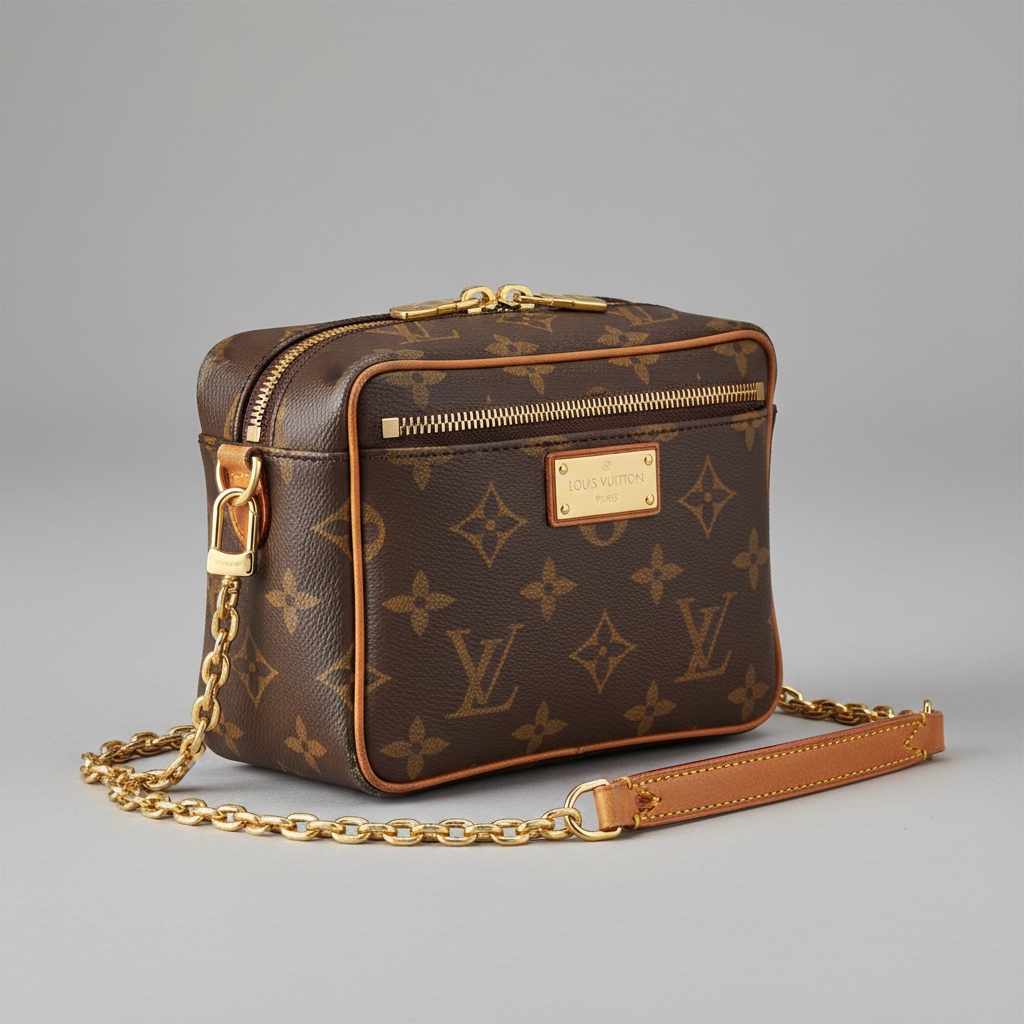 Louis Vuitton Vanity Chain Pouch Monogram - Three Quarter Angle