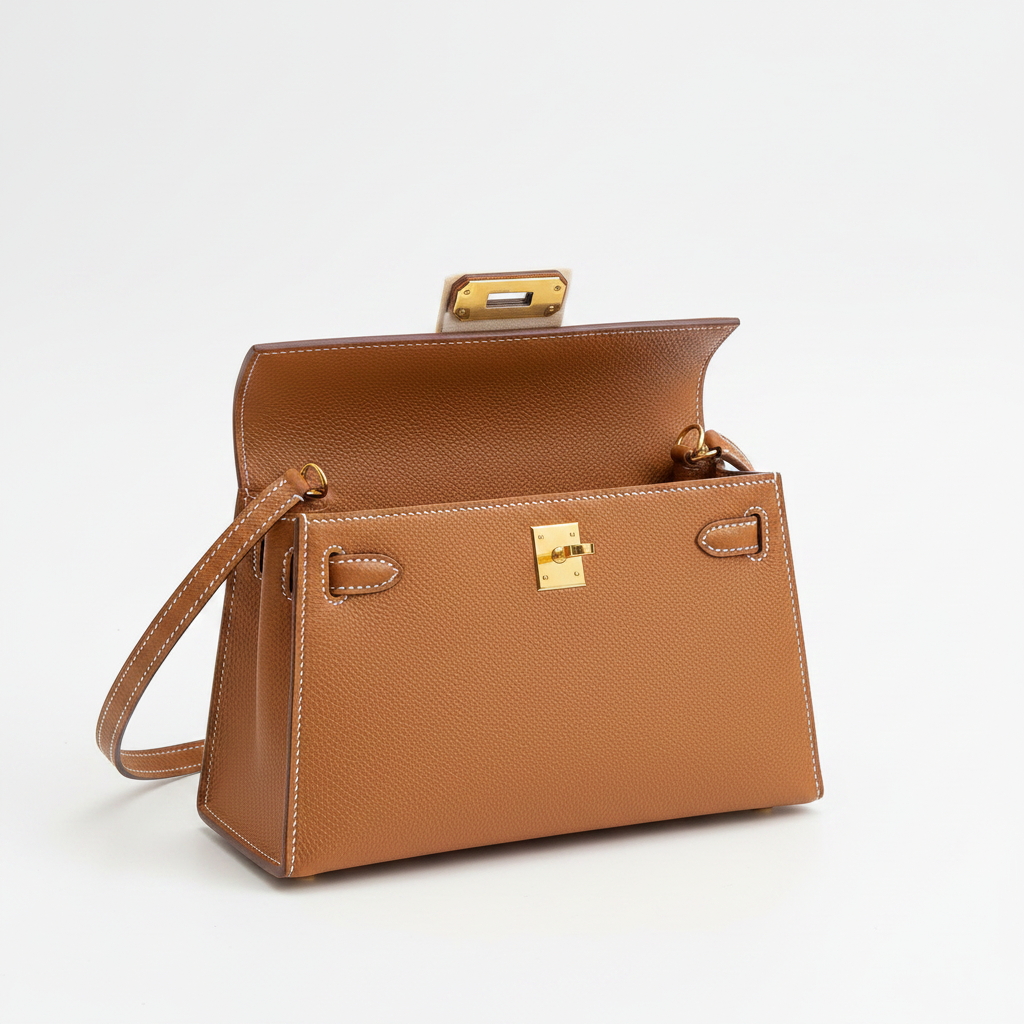 Hermès Mini Kelly 20 Gold Epsom GHW - Interior view